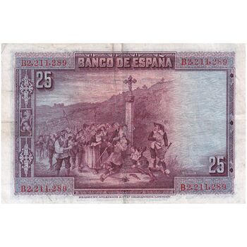 اسکناس 25 پزتا 1928 آلفونسوی سیزدهم - تک - EF - اسپانیا