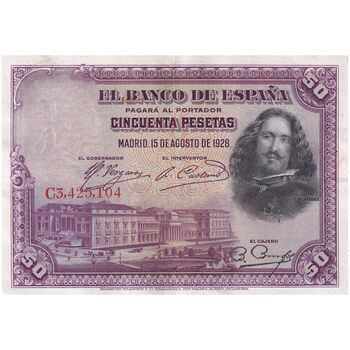 اسکناس 50 پزتا 1928 آلفونسوی سیزدهم - تک - EF - اسپانیا