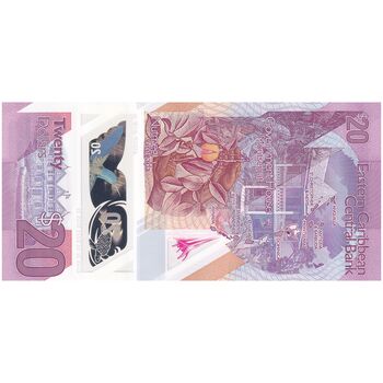 اسکناس 20 دلار بدون تاریخ (2019) الیزابت دوم - تک - UNC65 - حوزه کارائیب شرقی
