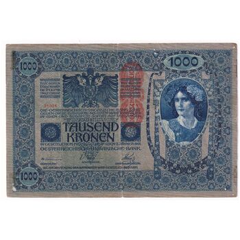 اسکناس 1000 کرون بدون تاریخ (1919) جمهوری آلمان-اتریش - تک - F - اتریش