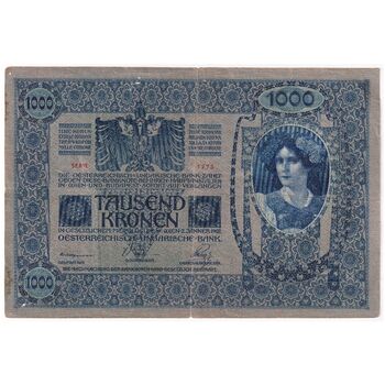 اسکناس 1000 کرون بدون تاریخ (1919) جمهوری آلمان-اتریش - تک - F - اتریش