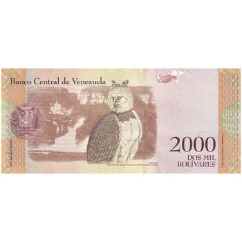 اسکناس 2000 بولیوار 2016 جمهوری بولیواری - تک - UNC63 - ونزوئلا