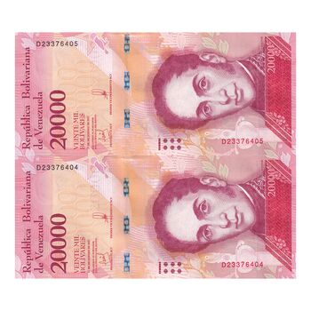 اسکناس 20000 بولیوار 2017 جمهوری بولیواری - جفت - UNC63 - ونزوئلا