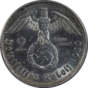 سکه 2 رایش مارک 1939A رایش سوم - MS61 - آلمان