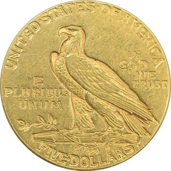 سکه طلا 5 دلار 1914 سرخپوستی - EF45 - آمریکا