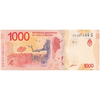 اسکناس 1000 پزو بدون تاریخ (2020-2022) جمهوری فدرال - تک - UNC63 - آرژانتین
