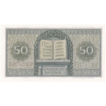 اسکناس 50 سنتاوو بدون تاریخ (1950) جمهوری فدرال - سری A - با نوشته Garrasi - تک - UNC63 - آرژانتین