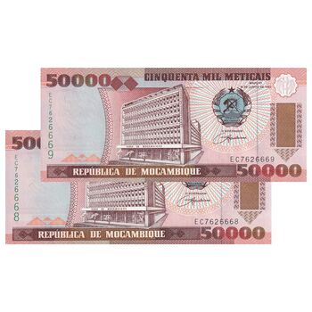 اسکناس 50000 متیکال 1993 جمهوری - جفت - UNC63 - موزامبیک