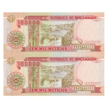 اسکناس 100000 متیکال 1993 جمهوری - جفت - UNC63 - موزامبیک