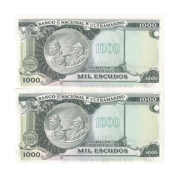 اسکناس 1000 اسکودو بدون تاریخ (1976) جمهوری خلق - جفت - UNC63 - موزامبیک