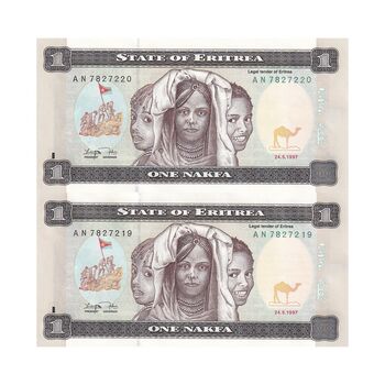 اسکناس 1 ناکفا 1997 دولت اریتره - جفت - UNC63 - اریتره