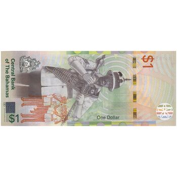 اسکناس 1 دلار 2017 الیزابت دوم - تک - UNC64 - باهاما