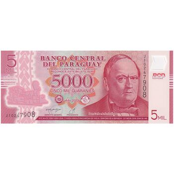 اسکناس 5000 گوارانی 2022 جمهوری - تک - UNC64 - پاراگوئه