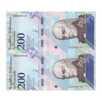 اسکناس 200 بولیوار 2018 جمهوری بولیواری - جفت - UNC63 - ونزوئلا