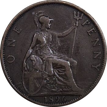 سکه 1 پنی 1896 ویکتوریا - VF35 - انگلستان