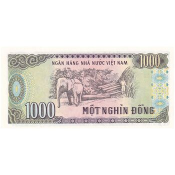 اسکناس 1000 دانگ 1988جمهوری سوسیالیستی - شماره سریال بزرگ - تک - UNC63 - ویتنام