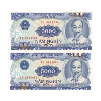 اسکناس 5000 دانگ 1991 جمهوری سوسیالیستی - جفت - UNC63 - ویتنام
