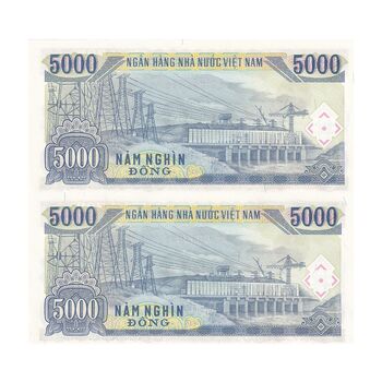 اسکناس 5000 دانگ 1991 جمهوری سوسیالیستی - جفت - UNC63 - ویتنام