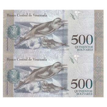 اسکناس 500 بولیوار 2016 جمهوری بولیواری - جفت - UNC63 - ونزوئلا