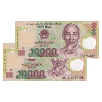 اسکناس 10000 دانگ 2017 جمهوری سوسیالیستی - جفت - UNC65 - ویتنام