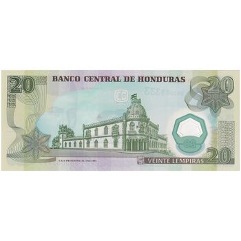 اسکناس 20 لمپیرا 2008 جمهوری - تک - UNC65 - هندوراس