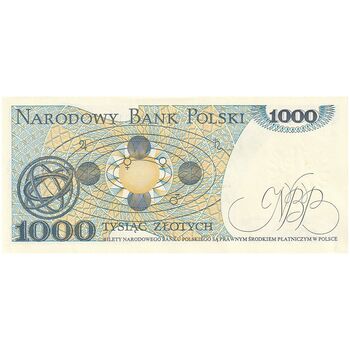 اسکناس 1000 زلوتی 1982 جمهوری خلق - تک - UNC62 - لهستان