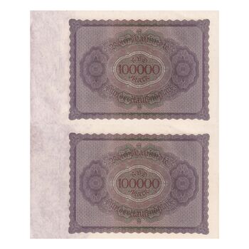 اسکناس 100000 مارک 1923 جمهوری وایمار - جفت - UNC61 - آلمان