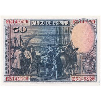 اسکناس 50 پزتا 1928 آلفونسوی سیزدهم - تک - UNC62 - اسپانیا