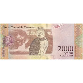 اسکناس 2000 بولیوار 2016 جمهوری بولیواری - تک - UNC62 - ونزوئلا