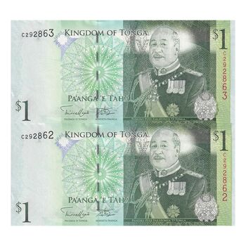 اسکناس 1 پاآنگا بدون تاریخ (2009) توپوی پنجم - جفت - UNC62 - تونگا