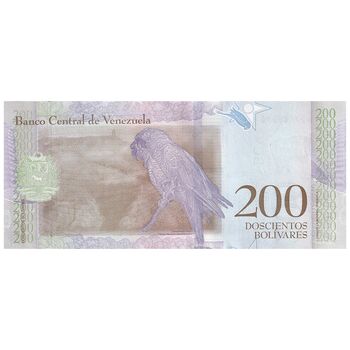 اسکناس 200 بولیوار 2018 جمهوری بولیواری - تک - UNC62 - ونزوئلا