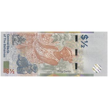 اسکناس 50 سنت 2019 الیزابت دوم - تک - UNC62 - باهاما