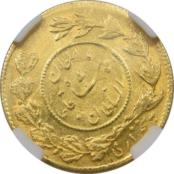سکه طلا 5000 دینار 1339 تصویری - AU58 - احمد شاه