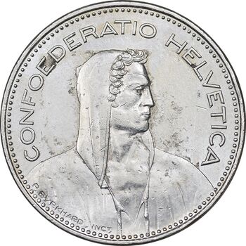 سکه 5 فرانک 2006B دولت فدرال - AU58 - سوئیس