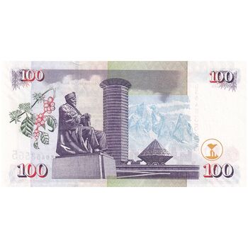 اسکناس 100 شیلینگ 2008 جمهوری - تک - UNC62 - کنیا