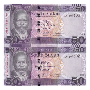 اسکناس 50 پوند 2019 جمهوری - جفت - UNC61 - سودان جنوبی