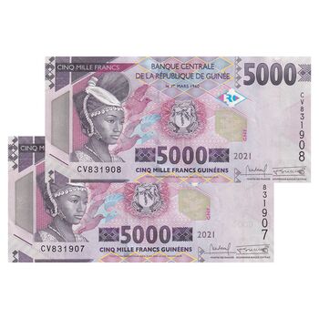 اسکناس 5000 فرانک 2021 جمهوری - جفت - UNC61 - گینه