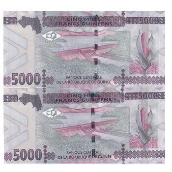 اسکناس 5000 فرانک 2021 جمهوری - جفت - UNC61 - گینه