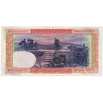 اسکناس 100 پزتا 1925 آلفونسوی سیزدهم - تک - AU - اسپانیا