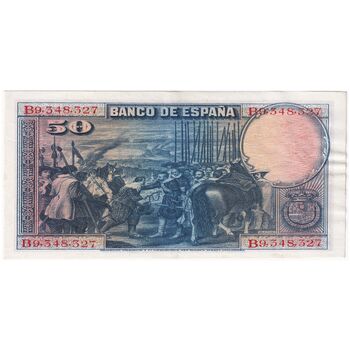 اسکناس 50 پزتا 1928 آلفونسوی سیزدهم - تک - AU - اسپانیا