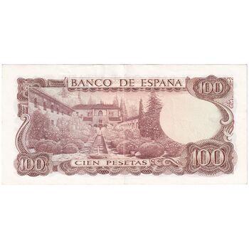 اسکناس 100 پزتا 1970 فرانسیسکو فرانکو - تک - AU - اسپانیا