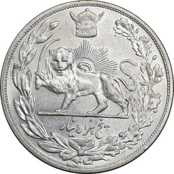 سکه 5000 دینار 1306 تصویری - ضرب هیتون - MS60 - رضا شاه