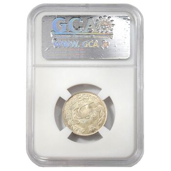 سکه 1000 دینار 1308 تصویری - MS63 - رضا شاه