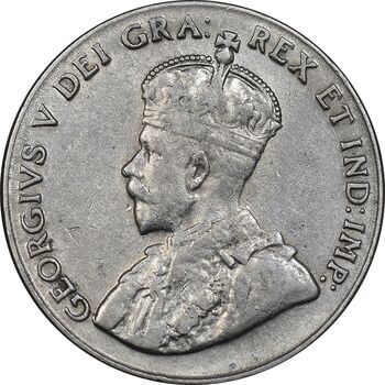 سکه 5 سنت 1928 جرج پنجم - EF45 - کانادا