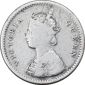 سکه 2 آنه 1874 ویکتوریا - VF30 - هند