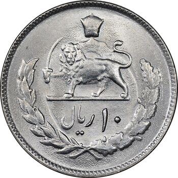 سکه 10 ریال 2537 - MS63 - محمد رضا شاه