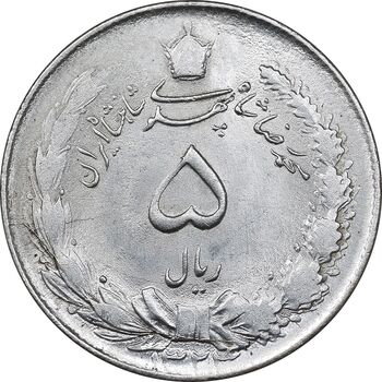 سکه 5 ریال 1323 - MS61 - محمد رضا شاه
