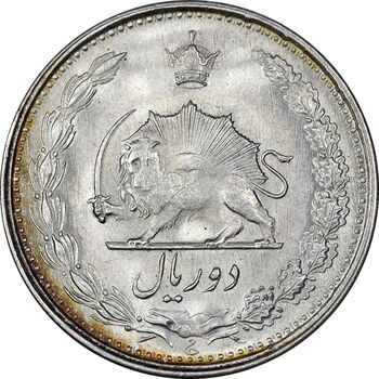 سکه 2 ریال 1322 - MS63 - محمد رضا شاه