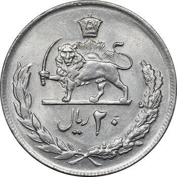 سکه 20 ریال 2537 - MS61 - محمد رضا شاه
