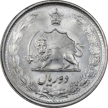 سکه 2 ریال 1349 - MS63 - محمد رضا شاه